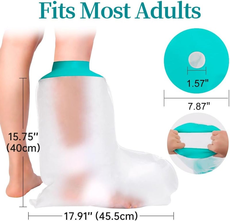 CIVJET Cast Covers for Shower Leg, Waterproof Cast Cover for Showering, Cast Protector for Shower Leg Adult, Shower Boots for Foot after Surgery, Ankle, Foot (Diameter - 7.9") - Image 3